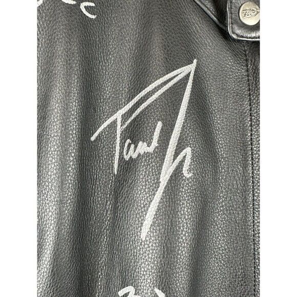 Orange County Choppers Power Trip Leather Jacket Black Signed Autographed Mikey - Picture 3 of 14